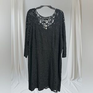 Lane Bryant Black Lace Long Sleeve Dress